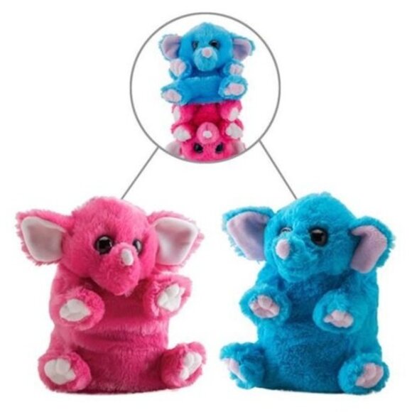 🔥3 For $20🔥New w/Tag Elephant Reversible Plush  Switch-A-Rooz  8" (20 cm) - Picture 1 of 16